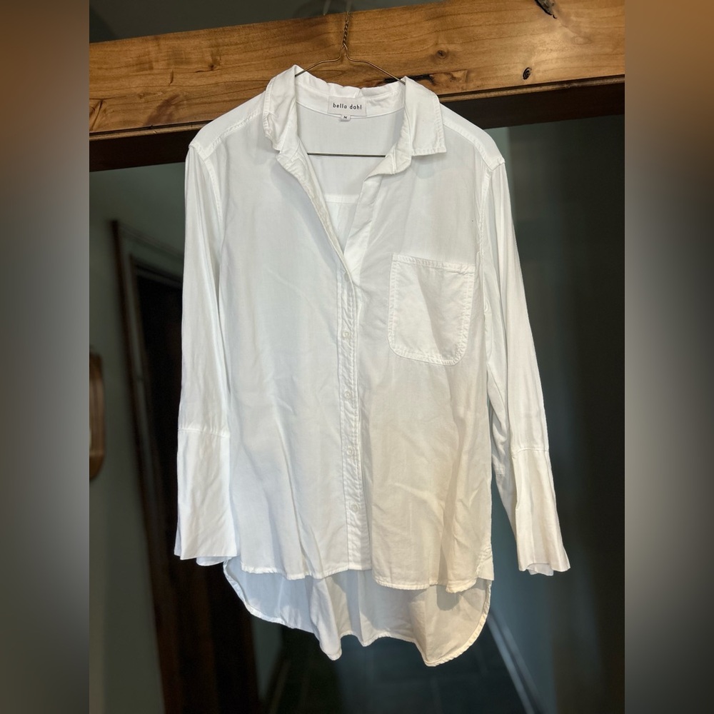 Bella Dahl White Button-Down Shirt